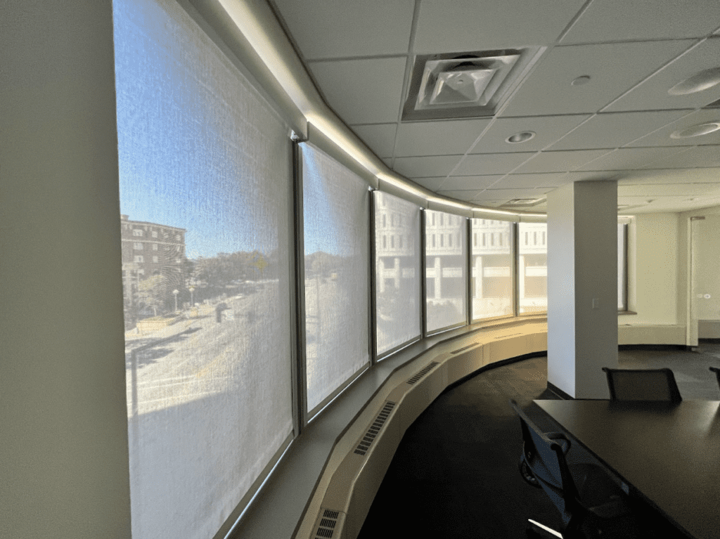 Custom commercial shades from American Drapery Systems